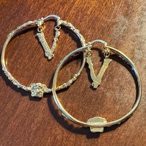 Versace Gold Hoop Earrings